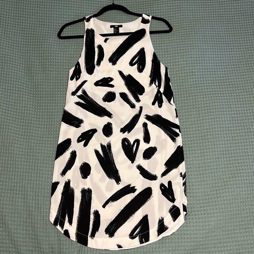 H&M Black and White Dress